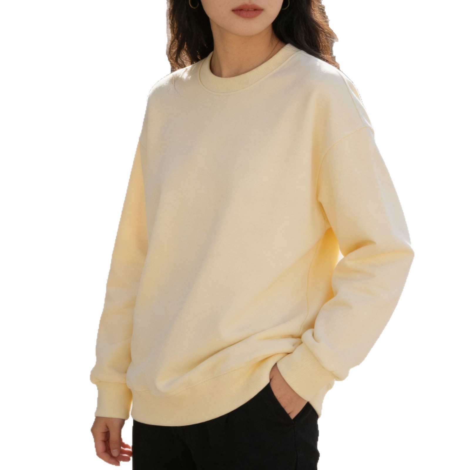 Crew-Neck Sweatshirt Womens Long-Sleeve Top photo 5