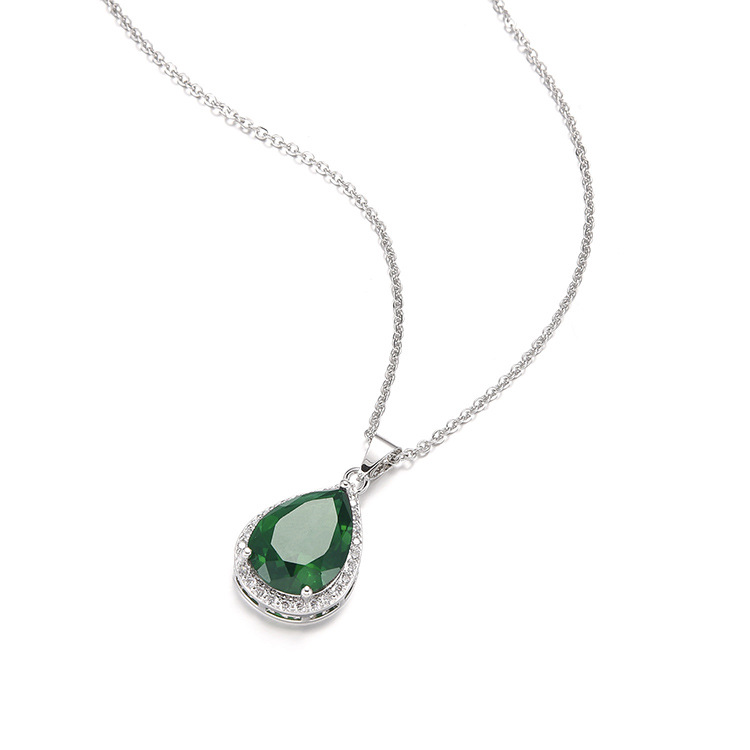 Water Drop Long Necklace Earring Ring Bracelet Ornament Suit photo 2