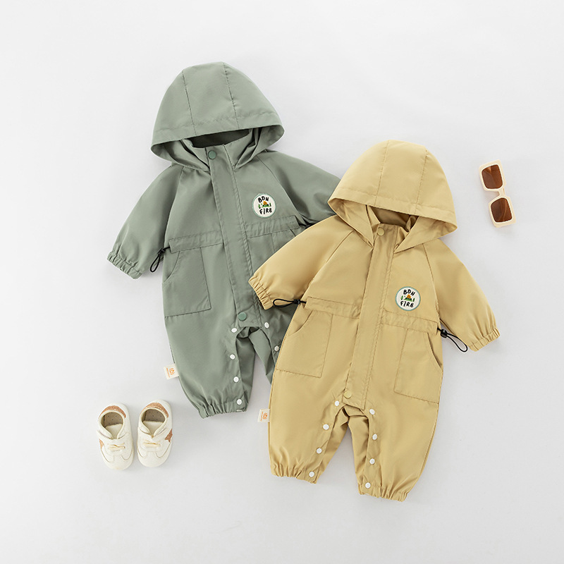 Autumn Workwear-style Waist-cinched Baby Romper photo 1
