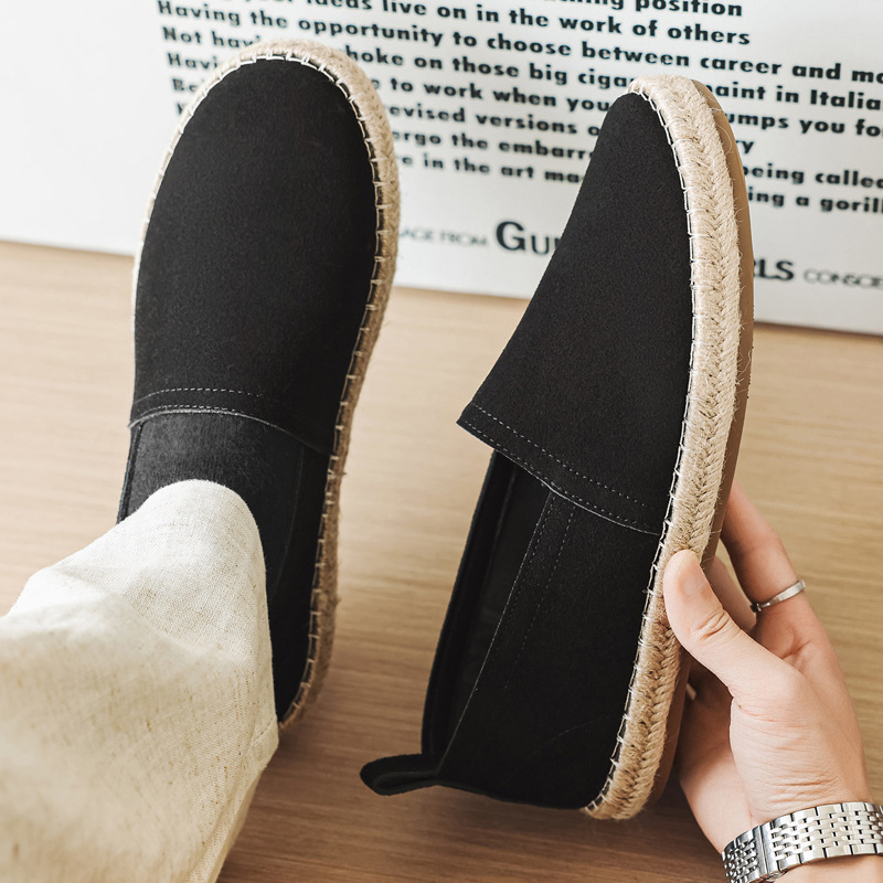 Mens Linen Fisherman Shoes Breathable Canvas Shoes photo 2