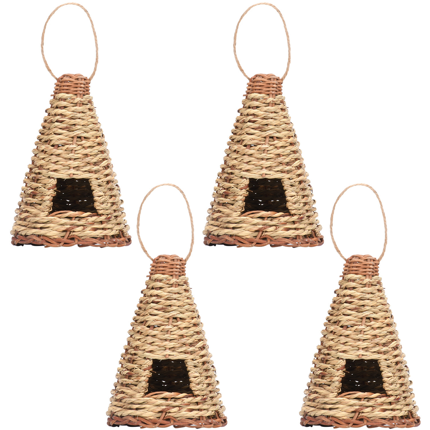 Creative Flat Bottomed Grass Woven Bird's Nest Horticultural Decoration photo 3