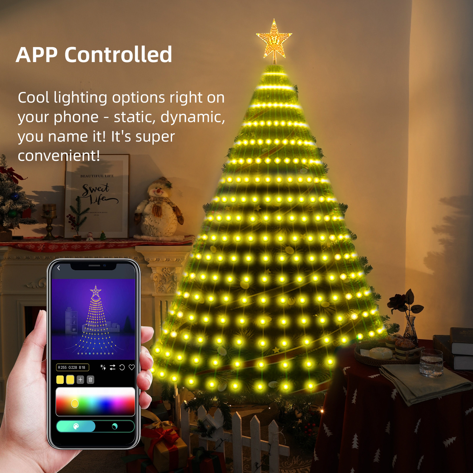 Colorful Christmas Atmosphere Lights photo 3