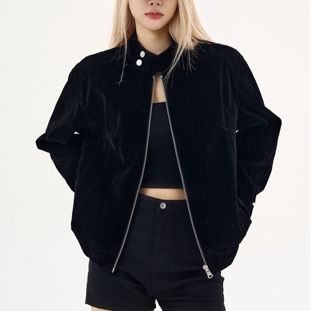 Men's And Women's Brown Suede Couple Jackets photo 2