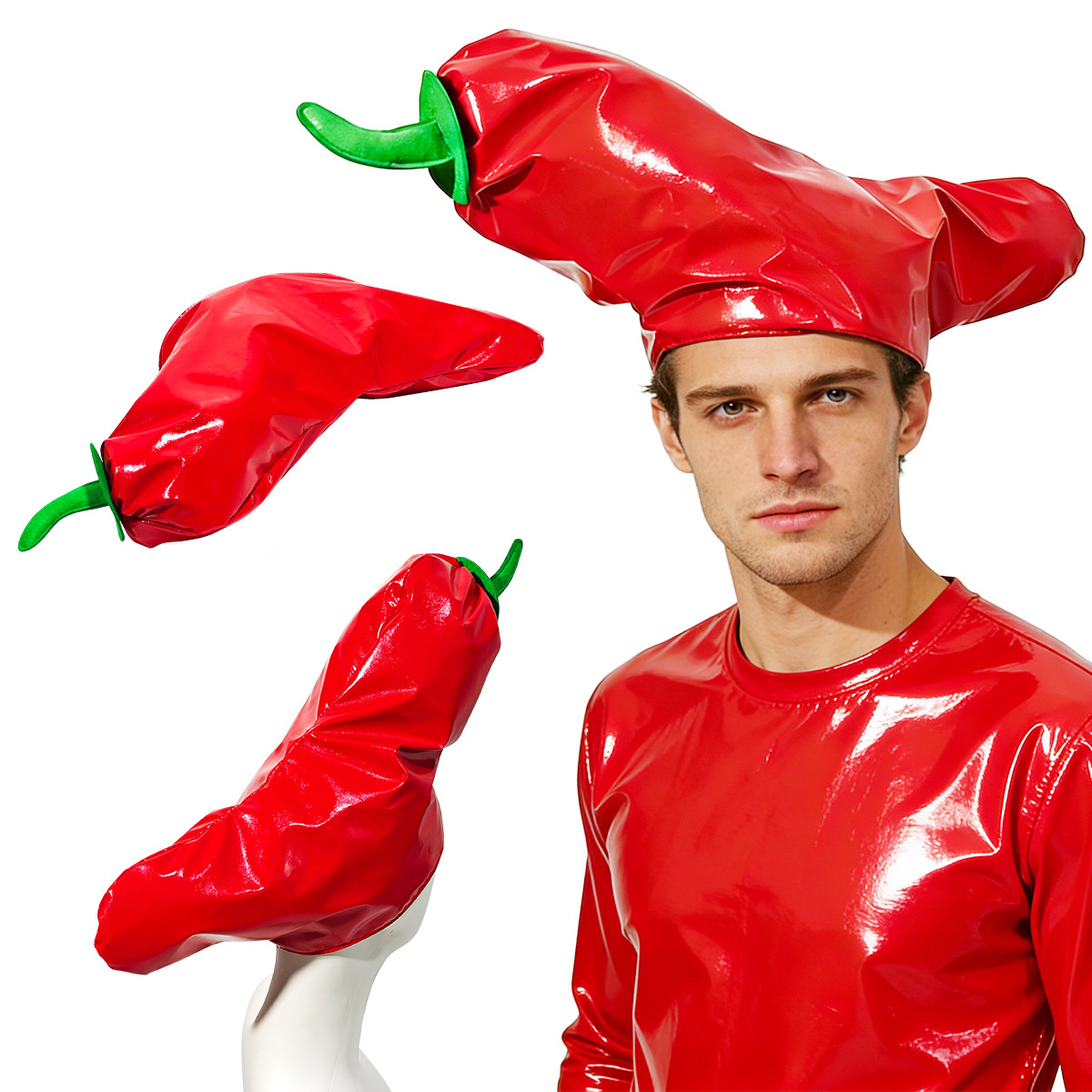 Chili Pepper Hat Humorous Role-play Stage Hat Costume photo 3