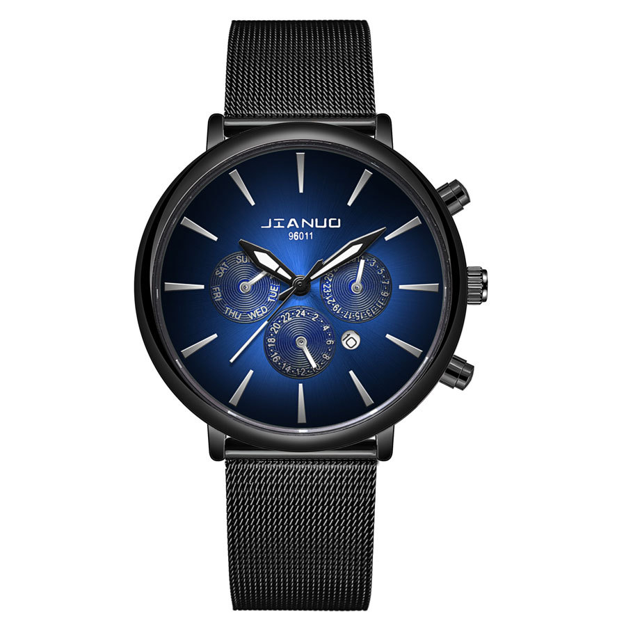 Mens Mesh-band Watch Fashionable Quartz Timepiece With Calendar Suitable For Business And Casual Occasions photo 6