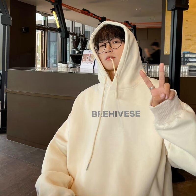 Solid-color Hooded Sweatshirt For Men Fallwinter Style photo 1