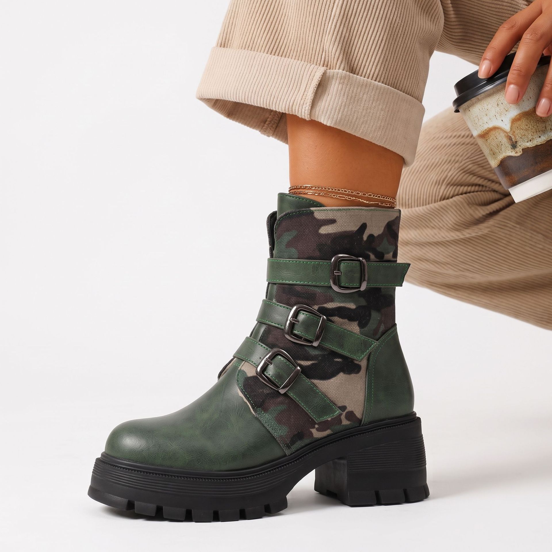 Women's Lace-up British-style Martin Boots photo 3