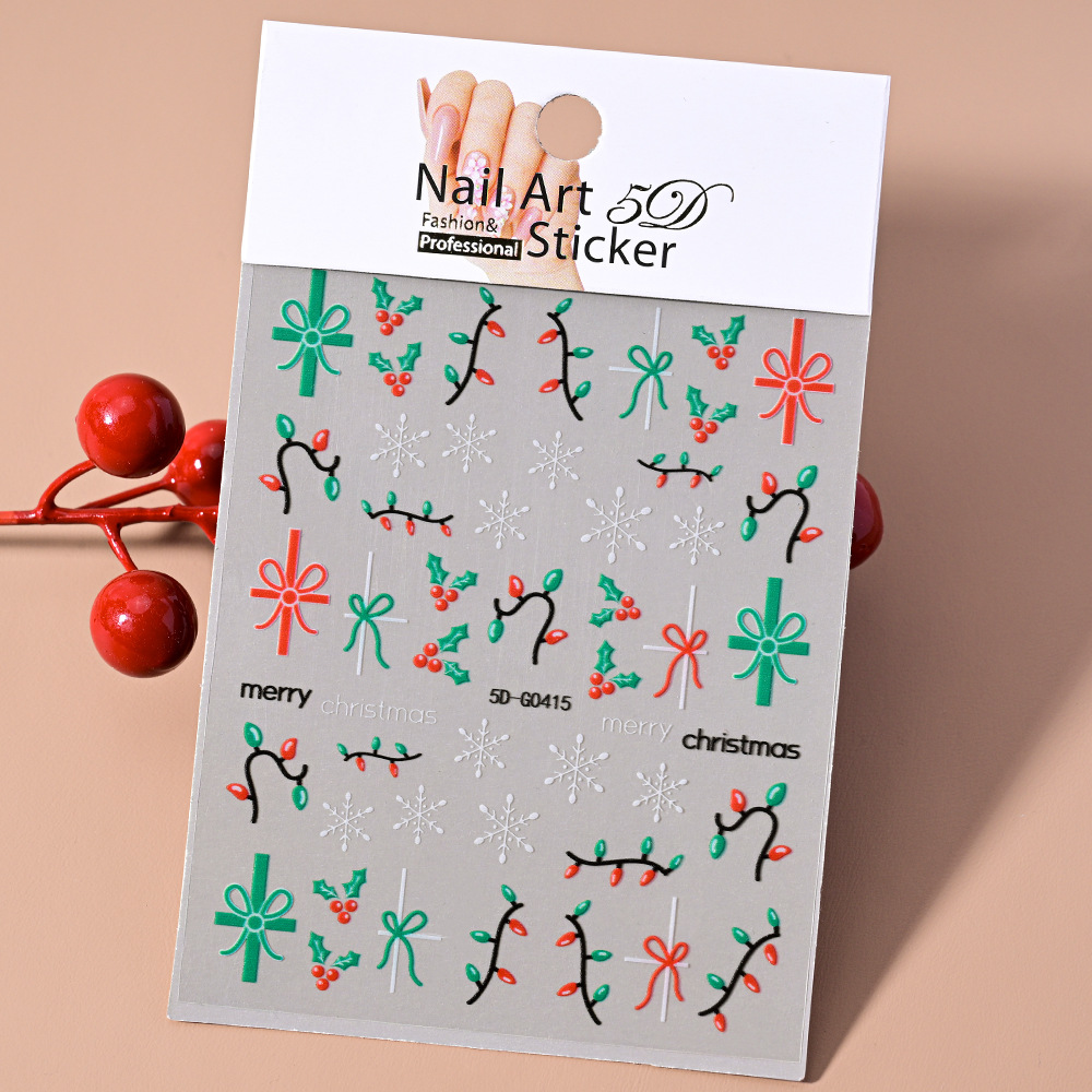 5D Embossed Nail Art Stickers photo 5
