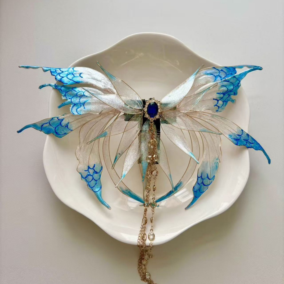 New Electric Butterfly-wing Hair Clipmermaid Style photo 2