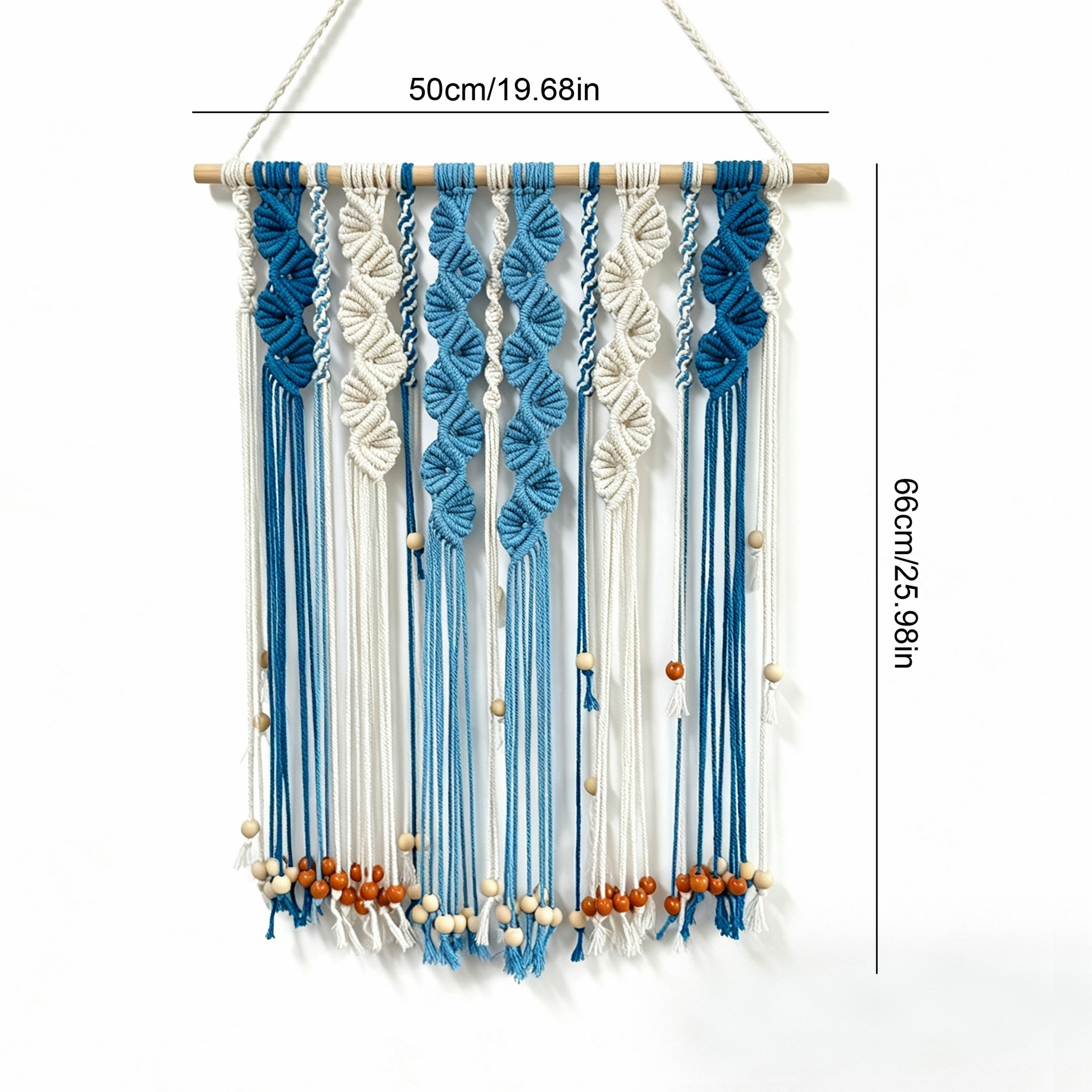 Handmade Cotton Rope Braided Lace Tassel Tapestry photo 5
