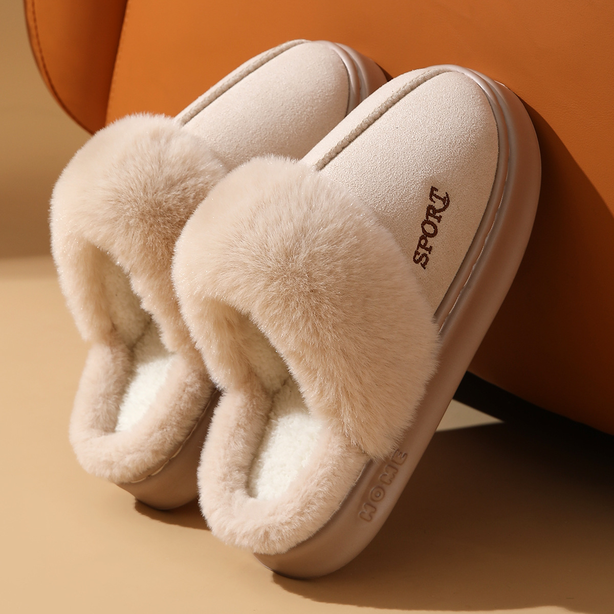 Outdoor Thick-soled Non-slip Cotton Slippers photo 7