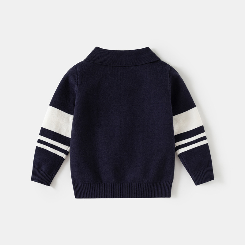 Casual Knitted Polo-neck Top For Boys photo 5