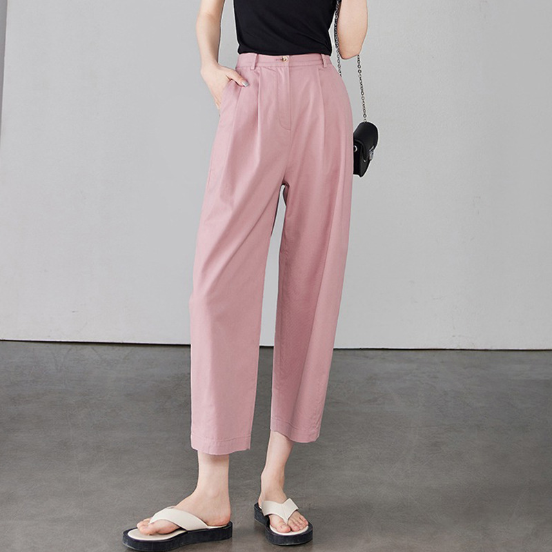 High-waisted Wide-leg Slimming Versatile Straight-leg Utility Pants photo 5