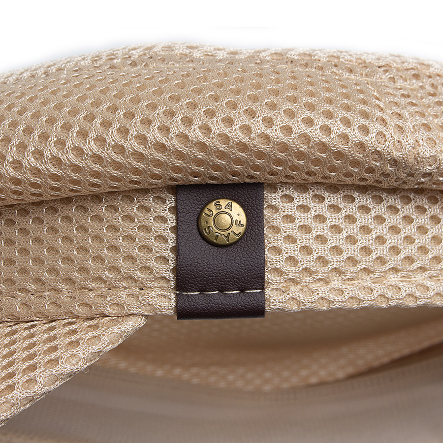 Retro Artistic Flat-top Breathable Mesh Casual Cap photo 3