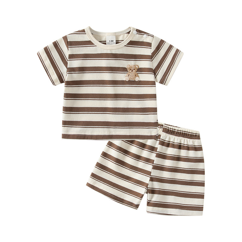 Boys Striped Two-piece Baby Outfit Set photo 2