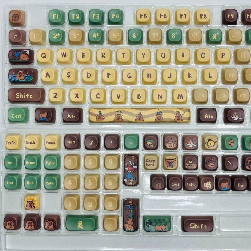 Capabala PBT Girl MOA Height Mechanical Keyboard Keycaps 130 Key Set photo 6