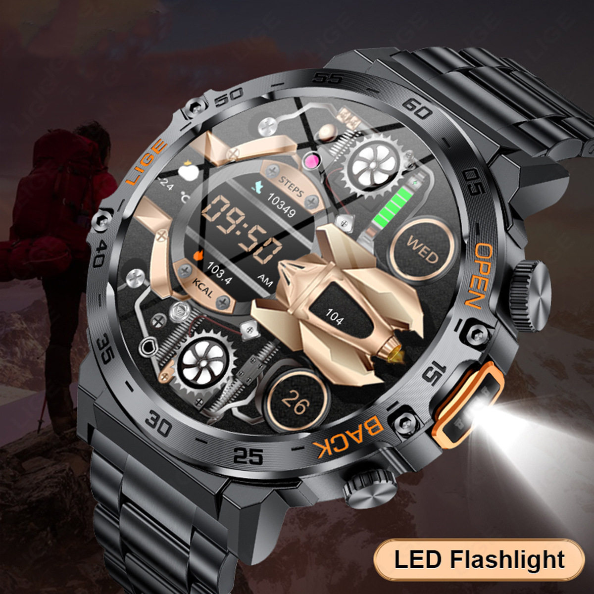 Smartwatch With Heart Rate Blood Pressure Bluetooth Calling And Customization photo 2
