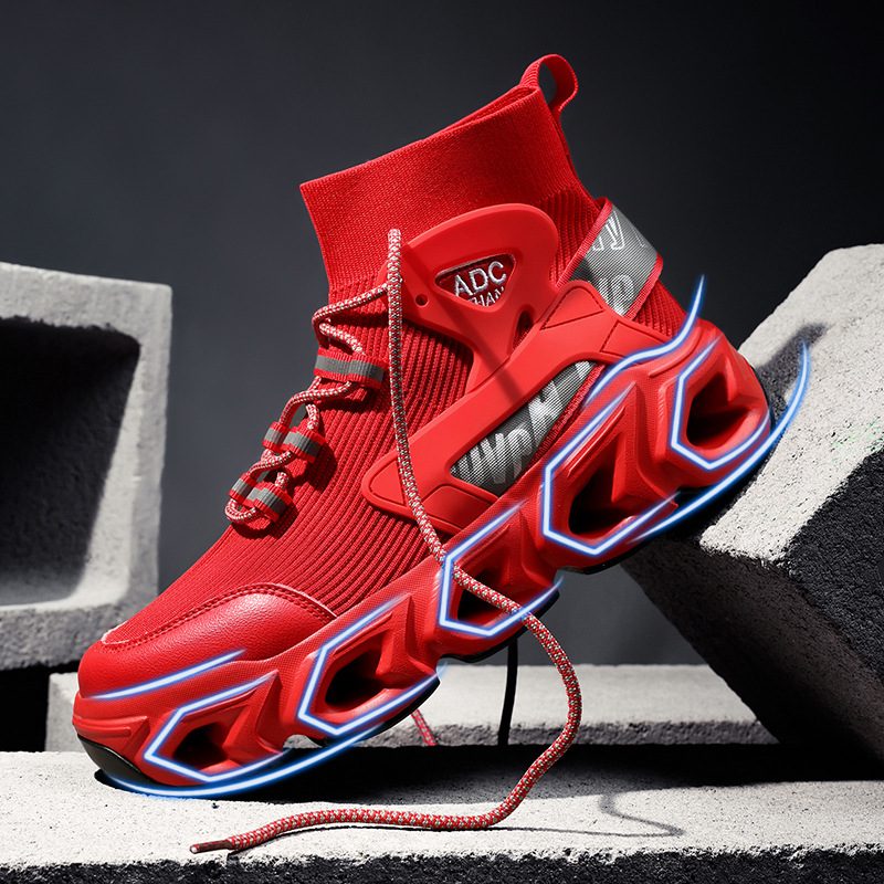 Men's Flyknit Mesh High-Top Breathable Sneakers photo 7