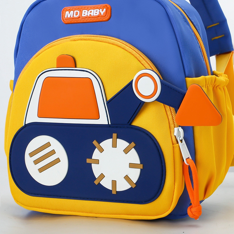 Cute Childrens Backpack Early Education Little Excavator Casual Shoulder Bag photo 7