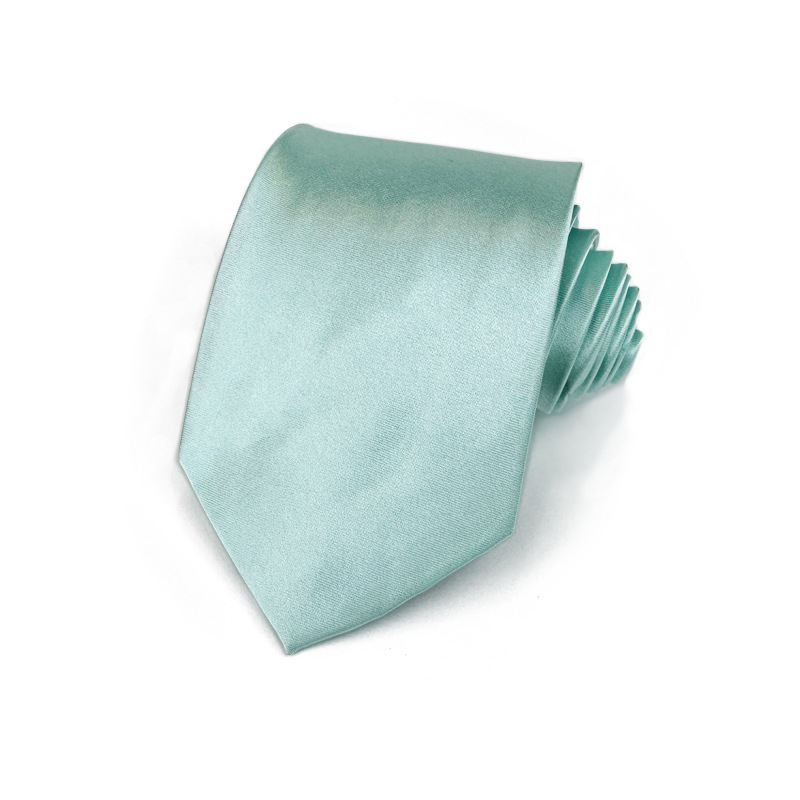 Mens 8cm Hand-Tied Tie Solid Color Tie Plain Color photo 5