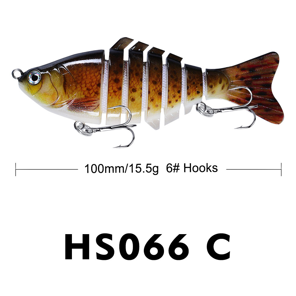 10cm Lure Fishing Bait Plastic Hard Bait Multi-Section Fish With 7 Segments photo 2