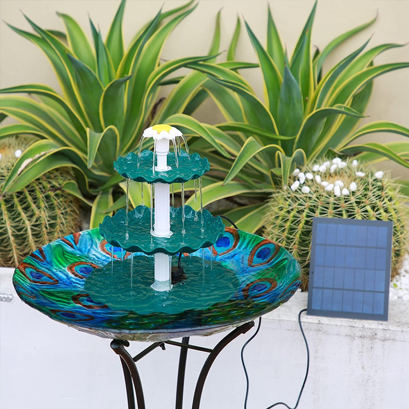 Solar-Powered Garden Pond Landscape Decorative Fountain photo 3