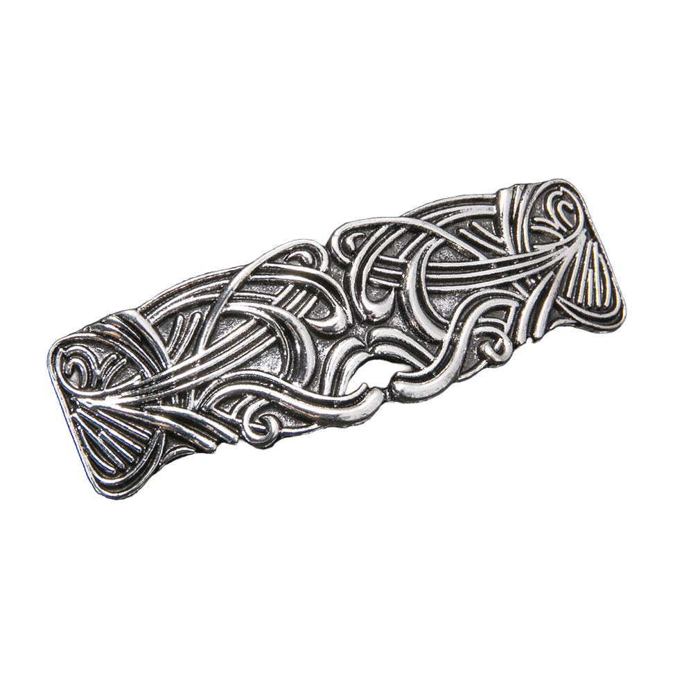 Retro Metal Royal Abstract Striped Hair Clip Headpiece Ponytail Clip photo 2