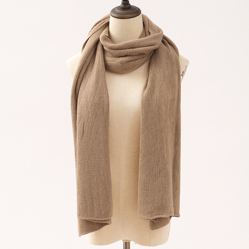 Wholesale Korean-style Solid-color Scarves Thickened For Autumn And Winter photo 7