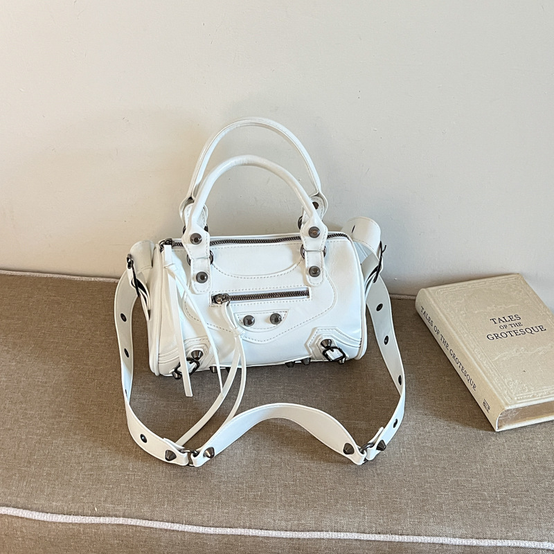 Handbag With Tassel And Stud Detailing Biker-style Shoulder Bag Crossbody Underarm Pillow Bag photo 7