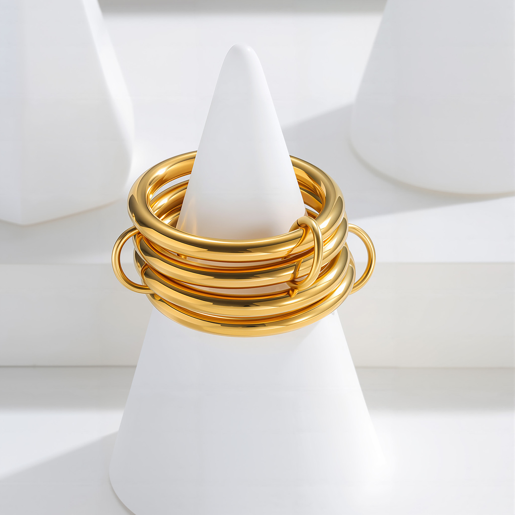 Four-layer Stacked Multi-ring Ring For Women photo 3