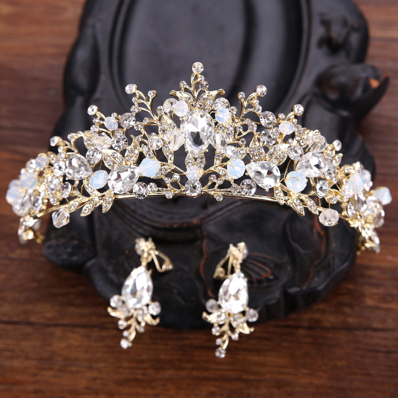 Crown Headdress High-end Crystal Headband Princess Style photo 6
