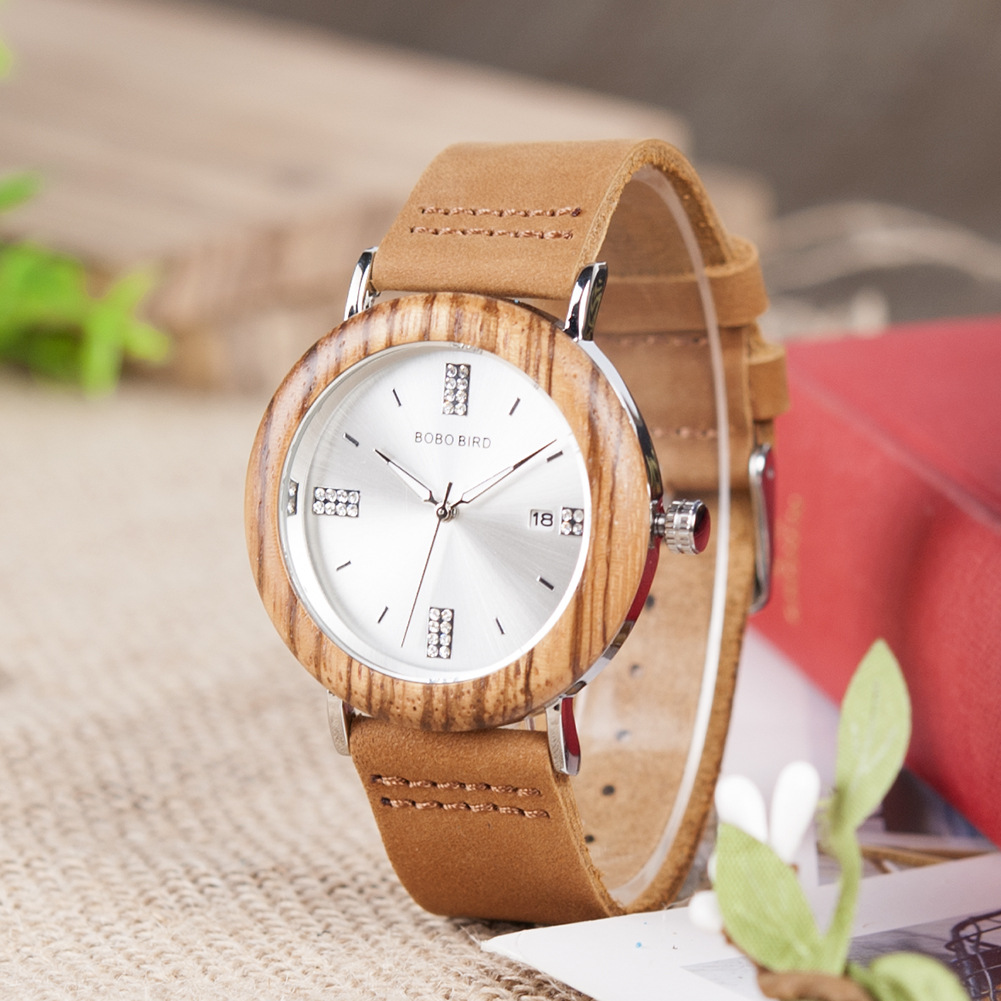 Mens And Womens Minimalist Casual Retro Wooden Watch photo 6