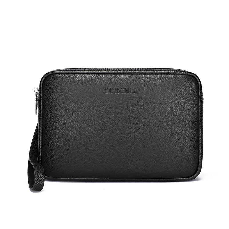 Mens Clutch Bag Genuine Leather Large Capacity Soft Cowhide High-end Handbag photo 6