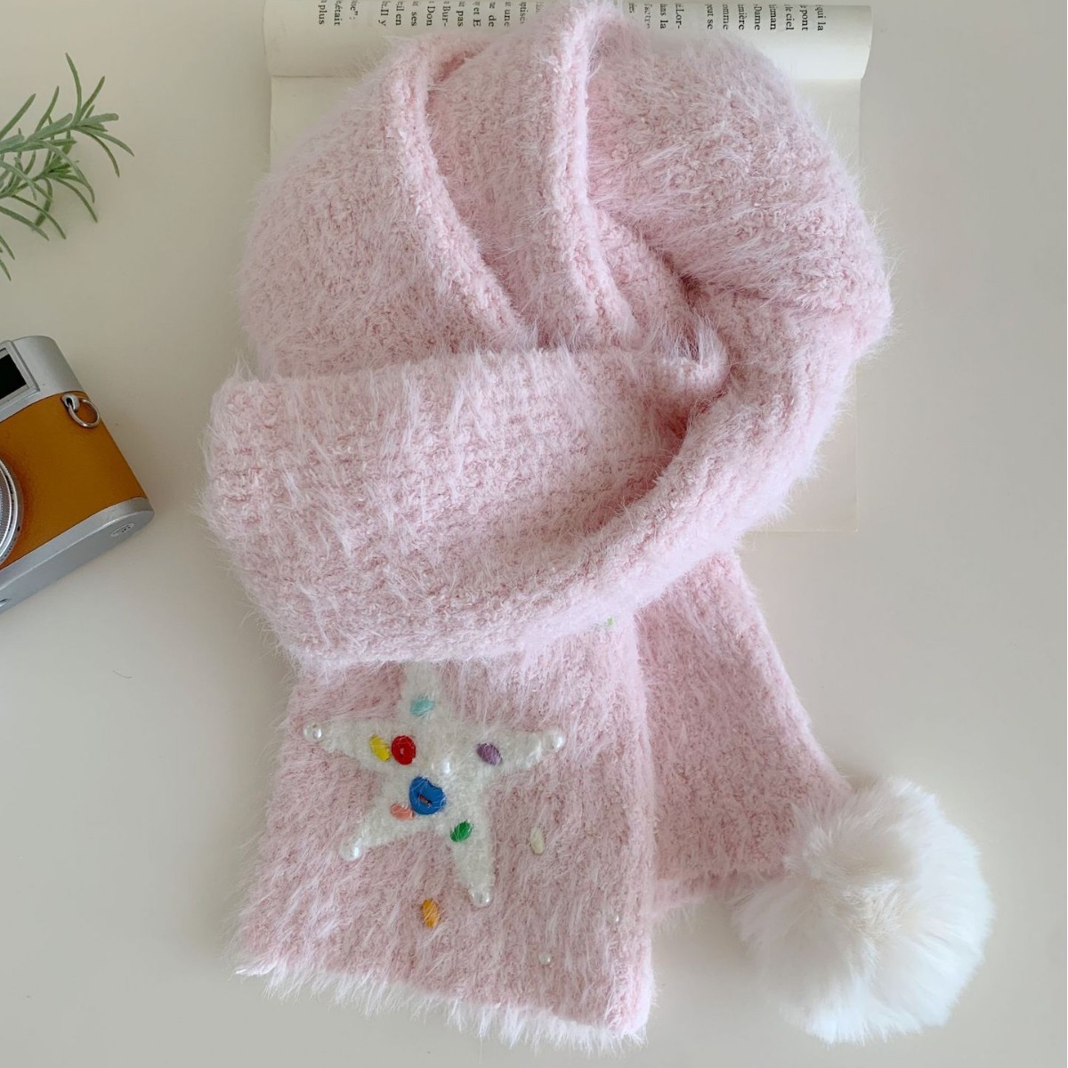 Women's Plush Knitted Scarf Warm And Extra-thick photo 5