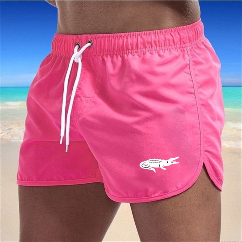 Mens Fashionable Beach Shorts Polyester Multi-Color Sports Three-Quarter-Length Shorts photo 6