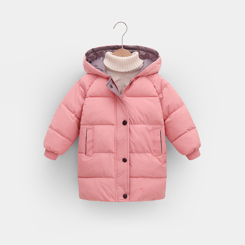 Thick Hooded Long Kids Coat Warm Pure Cotton photo 4