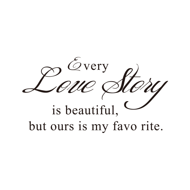 Every Love Storyy Printed Wall Stickers Proverbs English Poetry photo 5