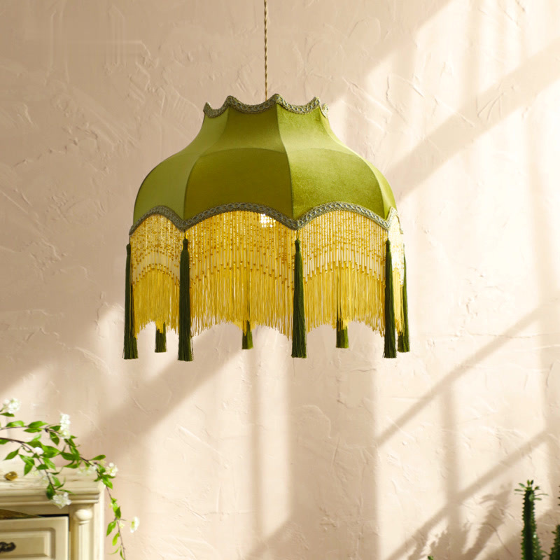 Tassel Vintage Velvet Chandelier For Dining Room And Living Room photo 2