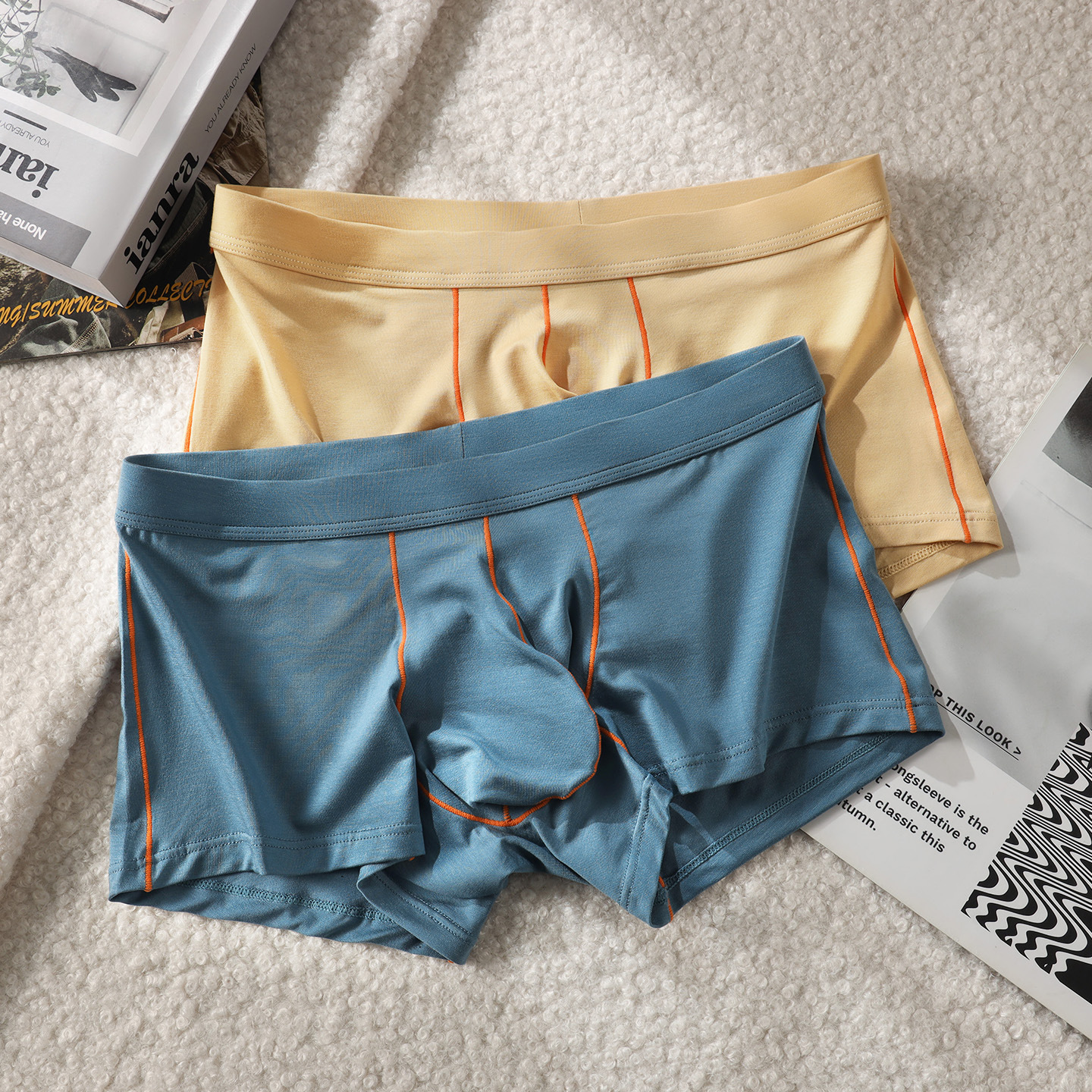 Mens Lyocell Breathable Plus-Size Boxer Briefs photo 1