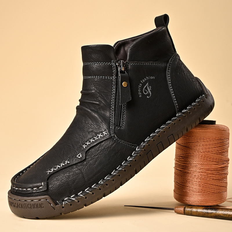 Plus-size High-top Ankle Boots Warm British-style Dr Boots photo 3