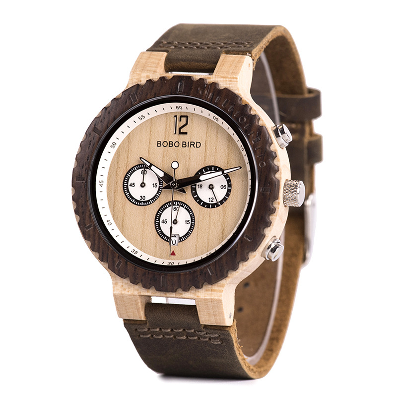R08 Classic Wooden Analog Quartz Watch photo 2