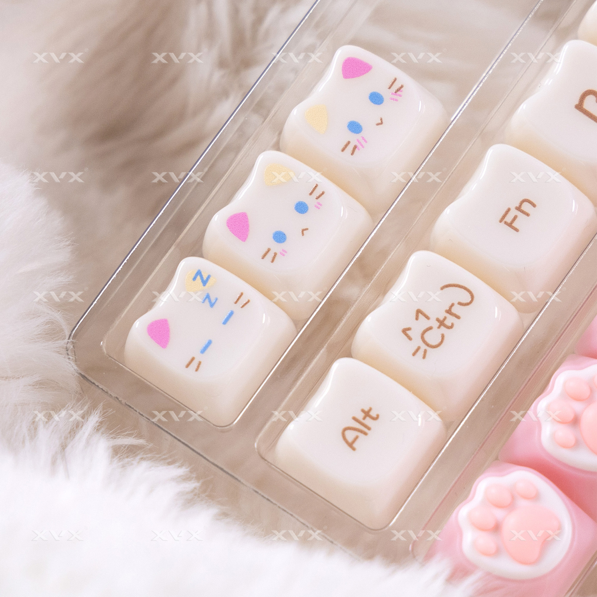 Ragdoll Cat Cute Light-colored Keyboard Caps photo 5