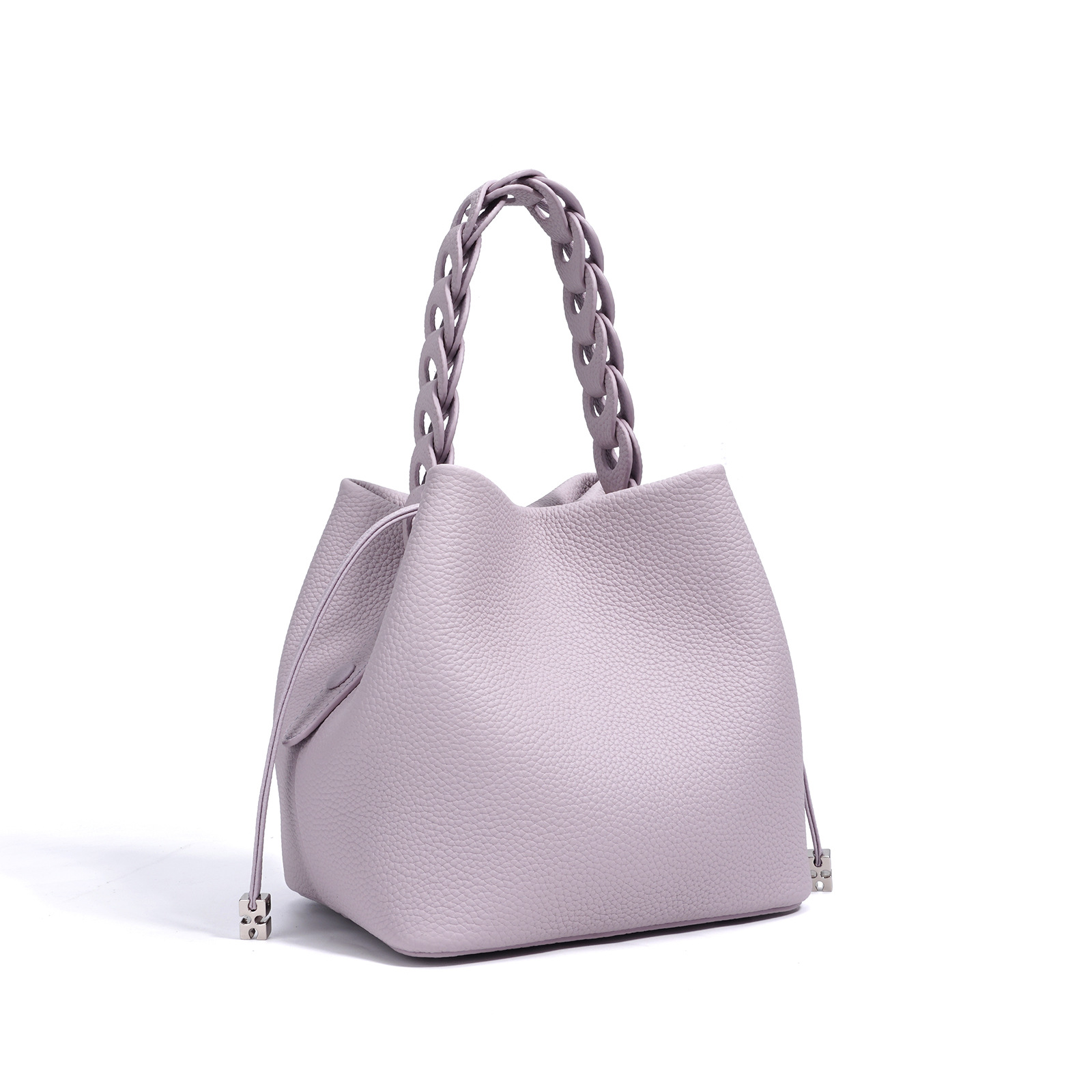 Summer New Arrival Top-grain Leather Bucket Bag photo 6