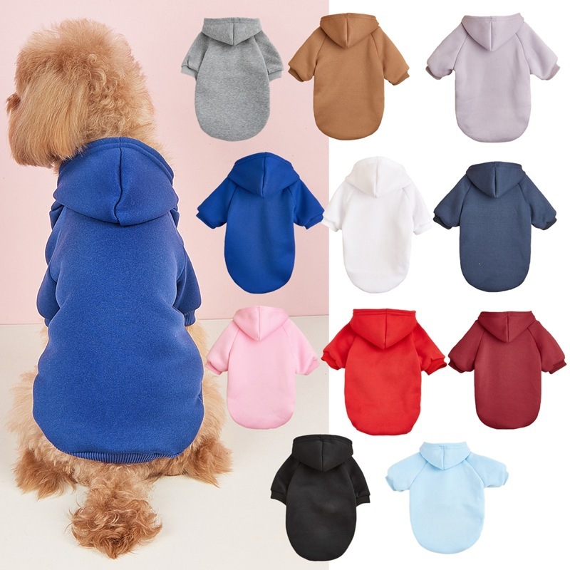 Classic Solid-color Hoodie For Pet Warmth photo 2