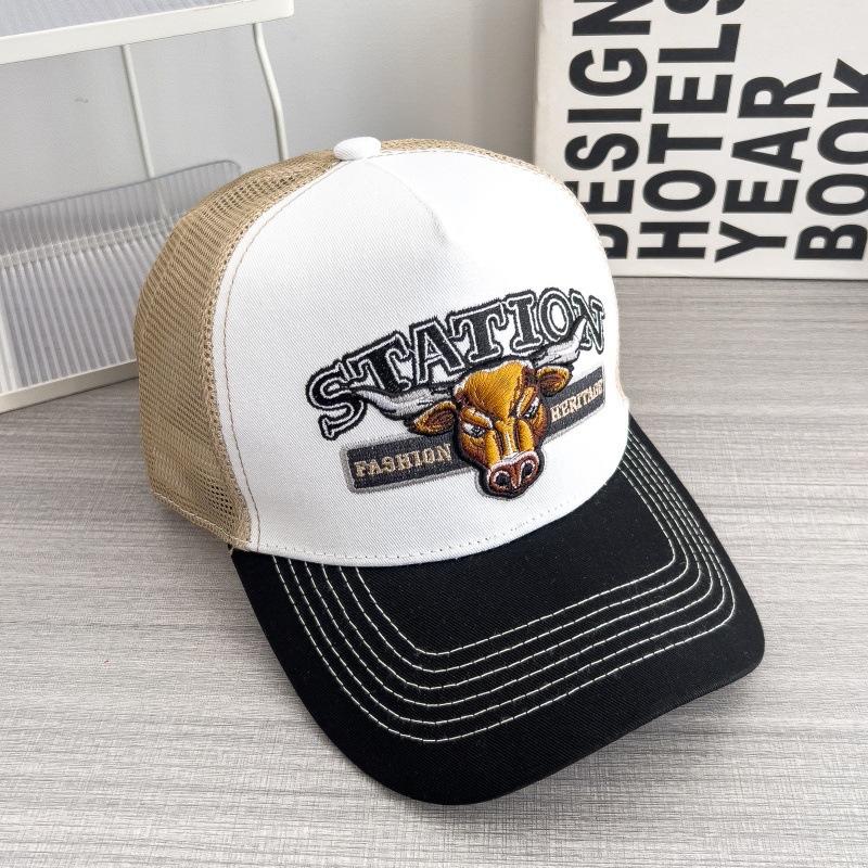 Retro Hip-hop Mesh Breathable Baseball Cap With A Large Brim photo 1