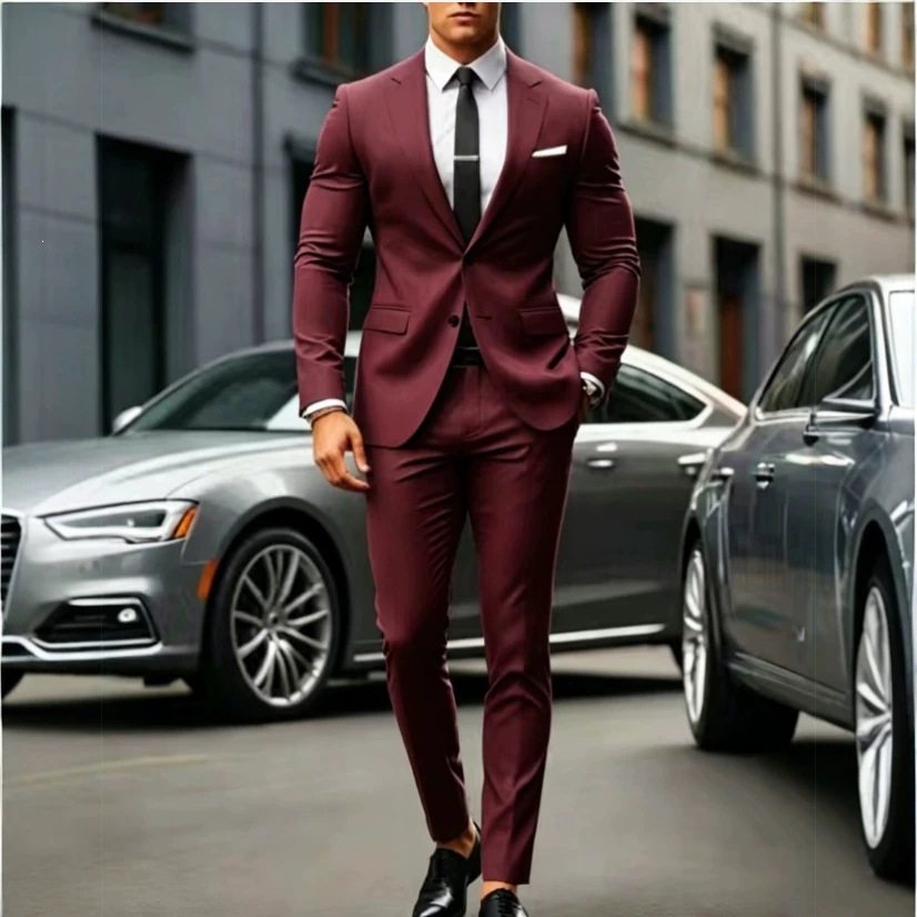 New Mens Casual Suit With Double-breasted Design photo 2
