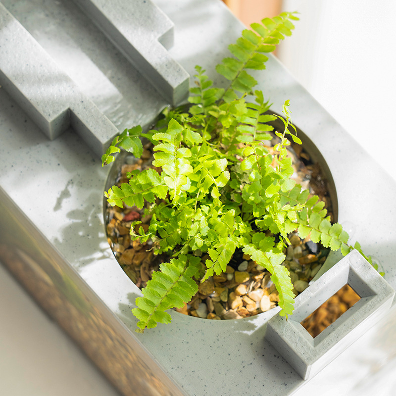 Micro Landscape Fish Tank Small Creative Filter Mute Water Flow photo 5
