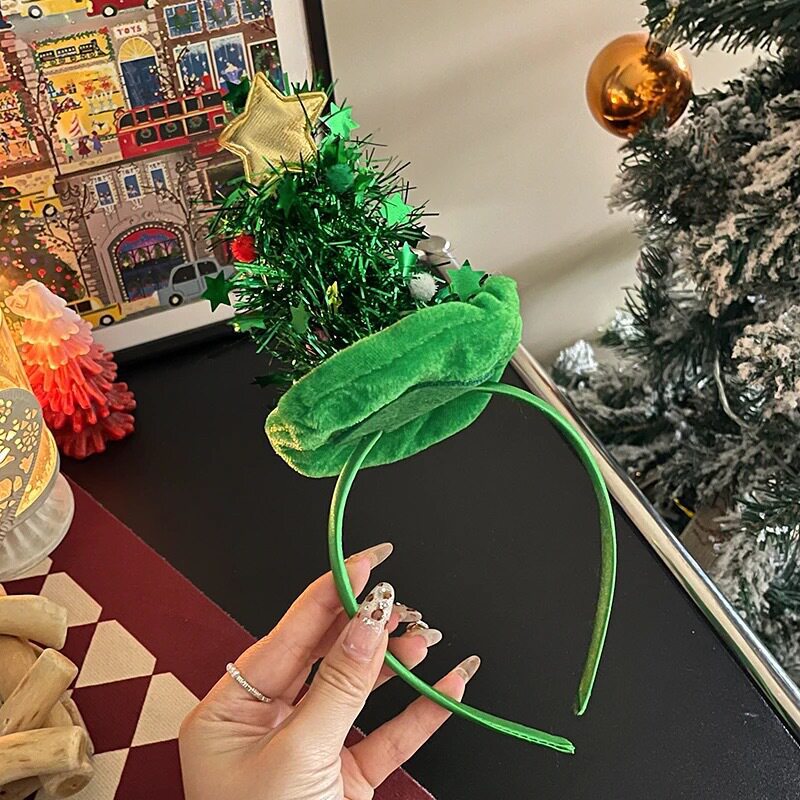 Christmas Tree Headband Cute Holiday Headdress For Girls photo 7