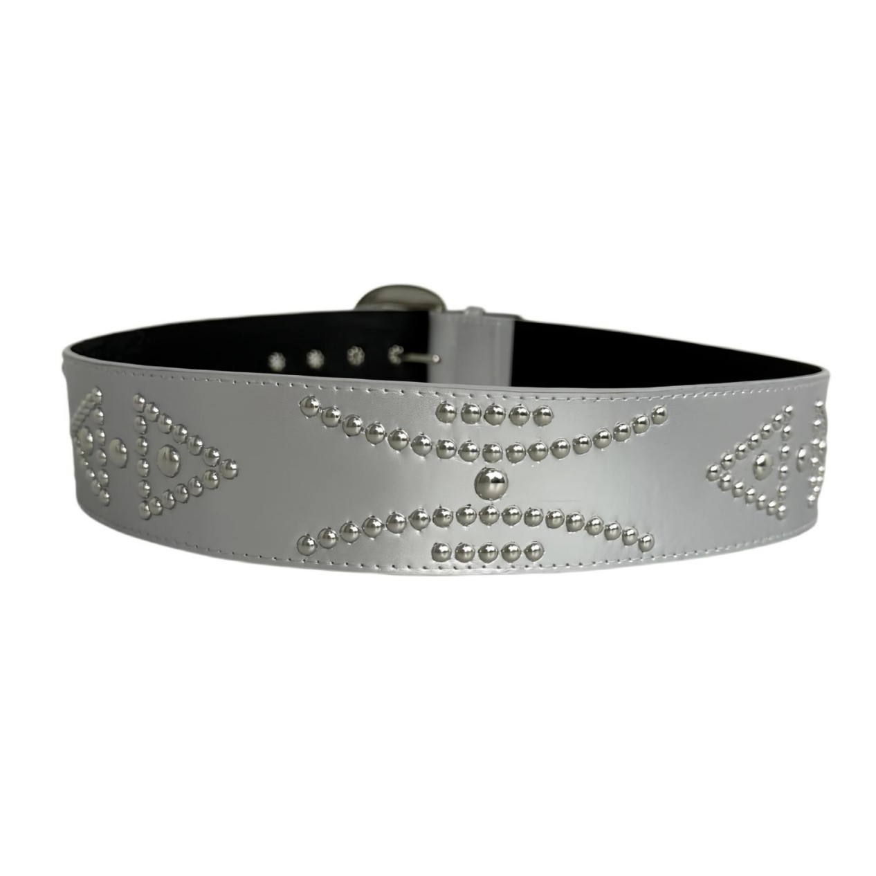Women's Retro Silver Wide-buckle Belt photo 2