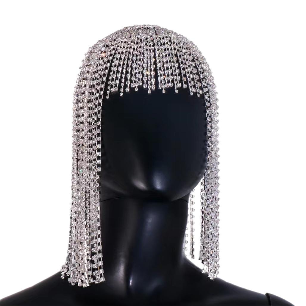 Bohemian Splendid Diamond Rhinestone Retro Ethnic Wind Length Fringed Headwear photo 3